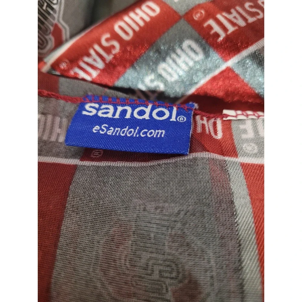 Sandol‎ Ohio State Buckeyes Scarf OS Red Grey Excellent NCAA Gameday Fan Gear